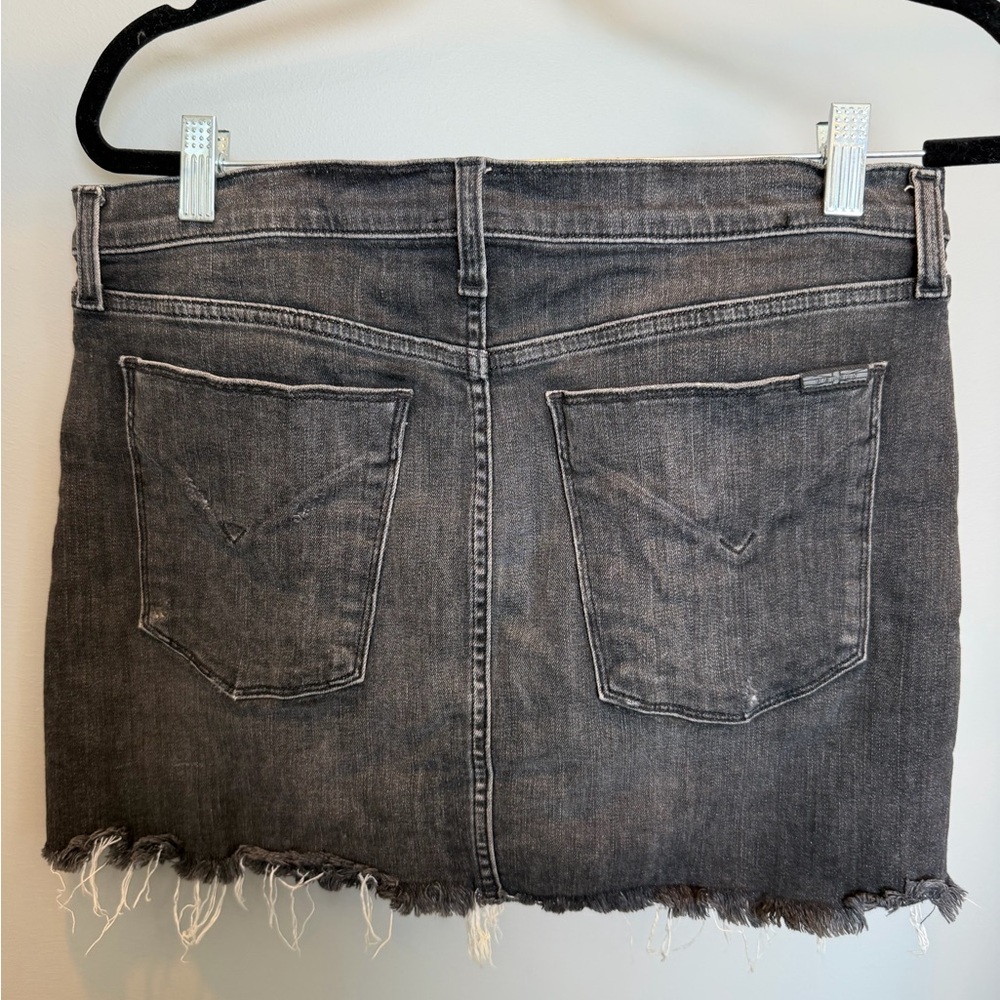 Hudson Jeans Distressed Black Denim Mini Skirt - 29 - Picture 3 of 5